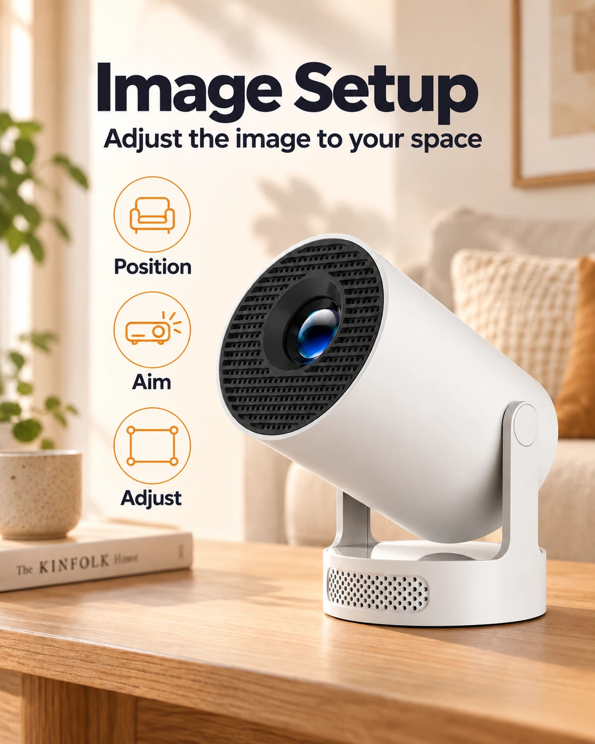 4K Compatible Projector, 330 ANSI Lumens – Luma One, Wi-Fi 6 and Bluetooth 5.0